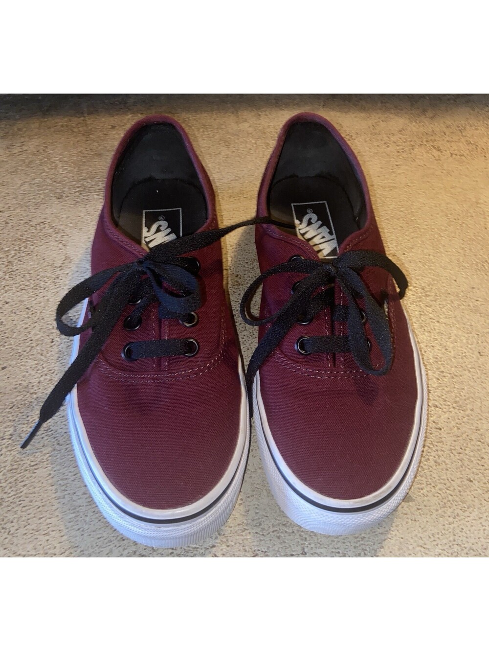 Vans Classic Authentic Low Top Maroon Port Royal/ Black Unisex M 4 W 5.5 Skater